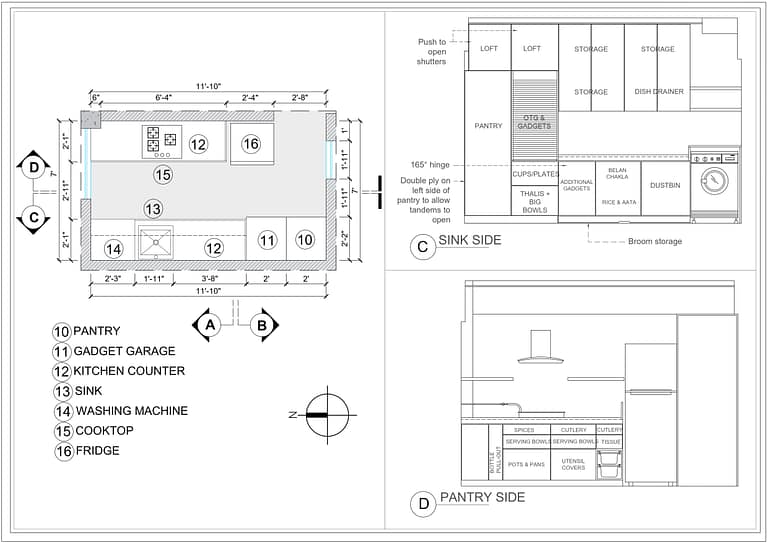 KITCHEN ELEVATIONS 1